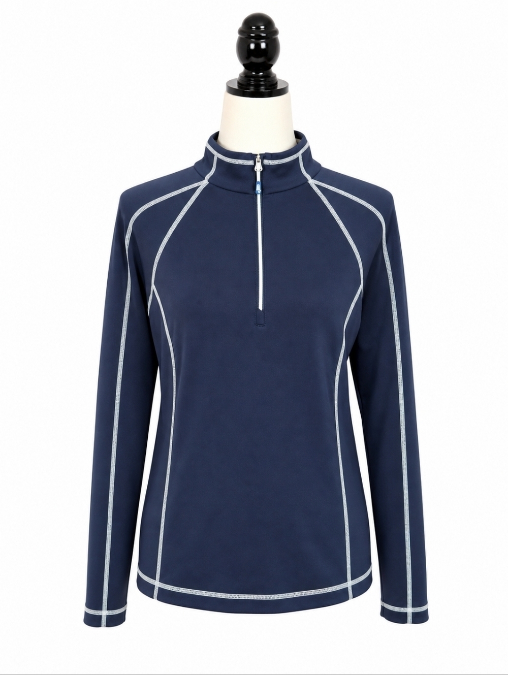 Sunice Women's Navy Maddy Thermal Scuba Knit Quarter Zip Sz M Athleisure Golf